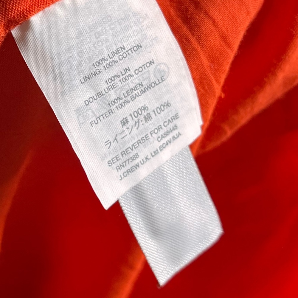 J.crew linen cotton wrap mini red skirt size 10 - Picture 11 of 14